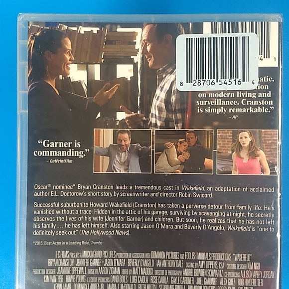 Wakefield DVD, Starring Bryan Cranston, Factory Sealed Mint Condition - Picture 2 of 7